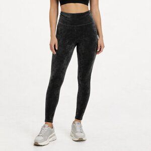 Spanx Velvet Power Waist Leggings Malachite Green Style 2070 Small Slimming